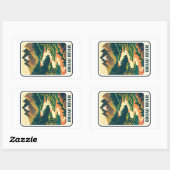 ブロードリバーノースカロライナ州サウスカロライナ色 長方形シール (シート)