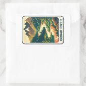 ブロードリバーノースカロライナ州サウスカロライナ色 長方形シール (バッグ)