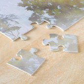 ブロードリーフの木が水面に反射パズル ジグソーパズル (側面)