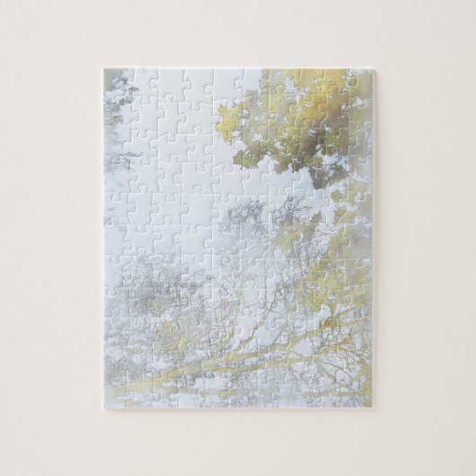 ブロードリーフの木が水面に反射パズル ジグソーパズル (縦)