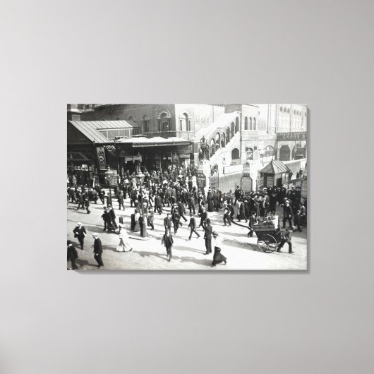 ブロード通り鉄道駅，ロンドン， c.1890 キャンバスプリント (正面)