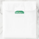 ブロード通り,フィラデルフィア, PA通り標識 スクエアシール (バッグ)