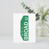 ブロード通り,フィラデルフィア, PA通り標識 ポストカード (スタンド正面)