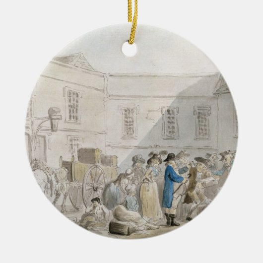 ブローニュの税関(w/cペンおよびgrと セラミックオーナメント (正面)