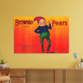 ブローニー梨クレートラベル キャンバスプリント (インサイチュ (リビング))