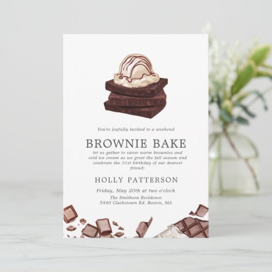 ブローニー・ベイク |テーマ別の小さな集まりを焼く 招待状 (スタンド正面)