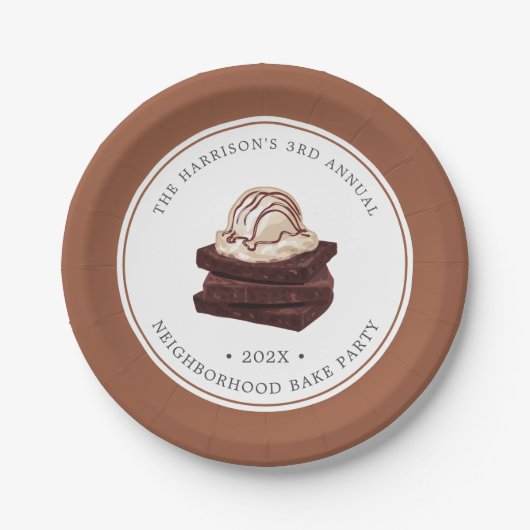 ブローニー・ベイク |テーマ別パーティー紙プレート ペーパープレート (正面)