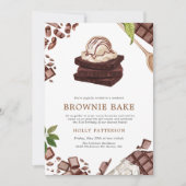 ブローニー・ベイク |ベーキングテーマの引っ越し祝いパーティー 招待状 (正面)