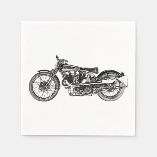 ブロープスーペリアヴィンテージバイク スタンダードカクテルナプキン (正面)