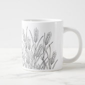 ブロームセッジ - オオホウキギ(Andropogon virginicus) - 在来植物 ジャンボコーヒーマグカップ (右)