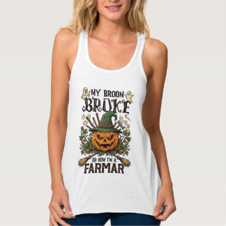ブロームブロークファーマーハロウィンパンプキンウィッチハットゴースト タンクトップ