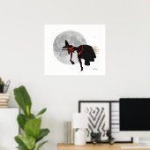 ブロームポスタ飛んでいるー上の酔っ払い魔女 ポスター (ホームオフィス)