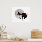 ブロームポスタ飛んでいるー上の酔っ払い魔女 ポスター (キッチン)