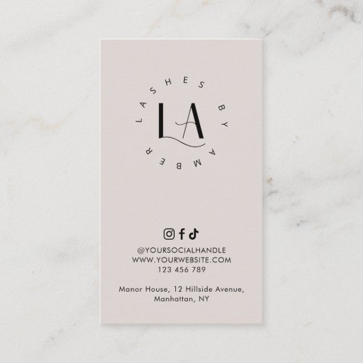 ブローラミネーションアフターモダンケアロゴクリーム 名刺 (裏面)