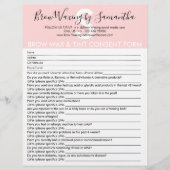 ブローワックスとティント顧客の同意放棄型枠 チラシ (正面)