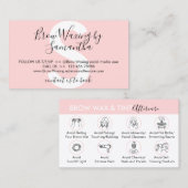 ブローワックスティントアフターケア指導 名刺 (正面/裏面)