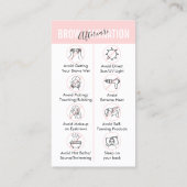 ブロー積層アフターケアアドバイス手順 名刺 (裏面)