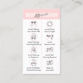 ブロー積層アフターケアアドバイス手順 名刺