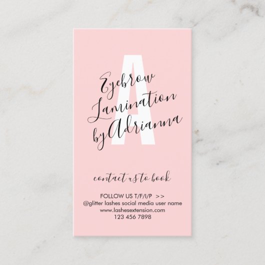 ブロー積層アフターケアアドバイス手順 名刺 (正面)