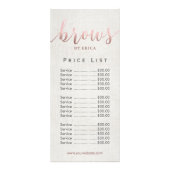 ブロー美しいサロンエステティシャンスパ価格表 ラックカード (正面)