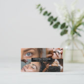 ブロー美しいサロンシックカスタムな写真 名刺 (スタンド正面)