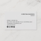 ブロー美しいサロンシックカスタムな写真 名刺 (裏面)