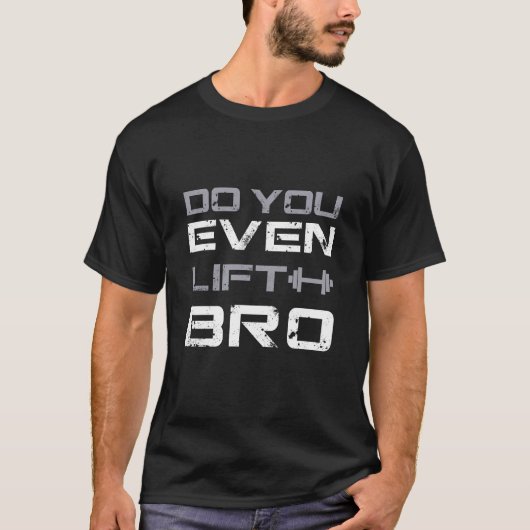 ブロ トレーニング ジム タイポグラフィ 冗談 Tシャツ (正面)