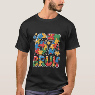 ブロ 6 7 シックス セブン 67 ミーム おもしろ 67 ブロ 自閉症 Tシャツ