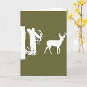 ブワンターインツリースタンド射撃、 発砲鹿 カード (黄色い花)