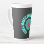 ブンコが世界をネオンに カフェラテマグ (左アングル)