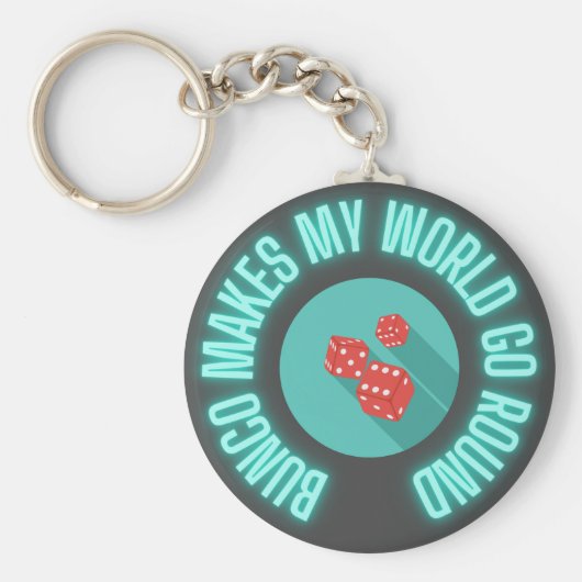 ブンコが世界をネオンに キーホルダー (正面)