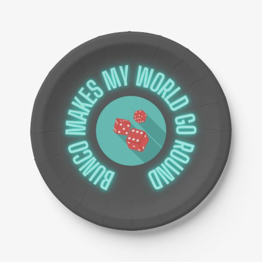 ブンコが世界をネオンに ペーパープレート (正面)