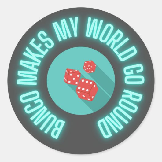 ブンコが世界をネオンに ラウンドシール (正面)