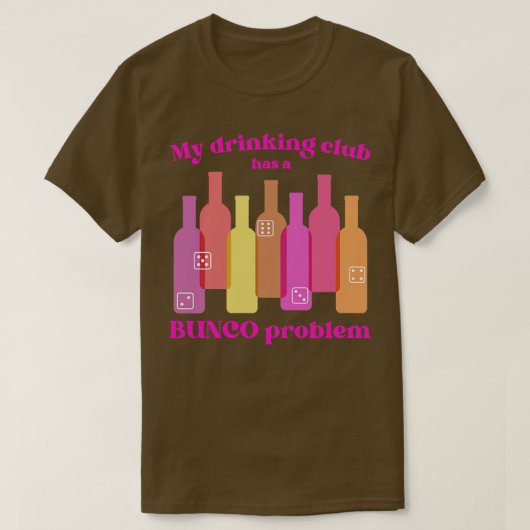 ブンコクラブが飲み物の問題を抱えている Tシャツ (デザイン正面)