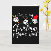 ブンコクリスマスパジャマサイコロゲームナイト カード (黄色い花)