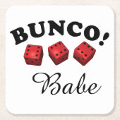 ブンコサイコロズシックスブンコベイブ スクエアペーパーコースター (正面)