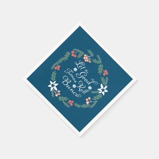 ブンコディセンバーテーマフローラホリデイ スタンダードカクテルナプキン (角)