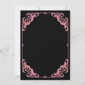 ブンコパーティーピンクグリッターグラム 招待状 (裏面)