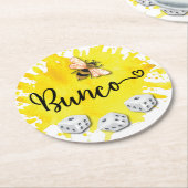 ブンコビーサイコロ ラウンドペーパーコースター (アングル)