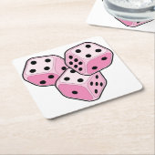 ブンコ乳がん スクエアペーパーコースター (アングル)