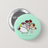 ブンザイル小花バッジ 缶バッジ (正面&裏面)