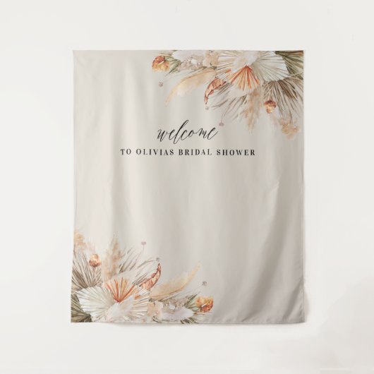 ブンチとバブルリー ブライズシャワー パンパスグラス タペストリー (正面)