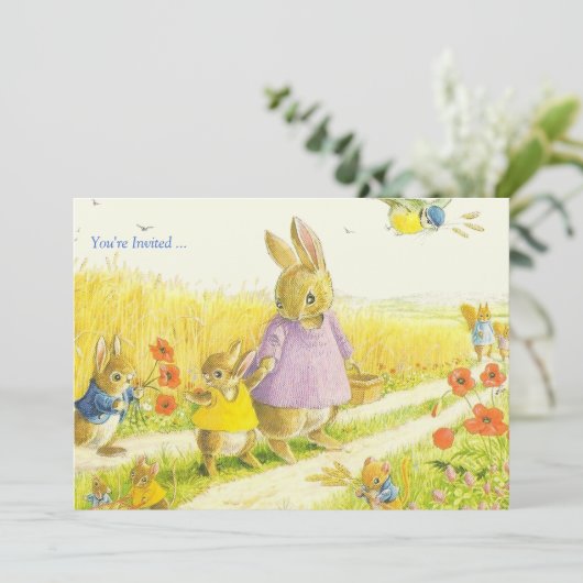 ブンニースイースターパーティの招待状 招待状 (スタンド正面)