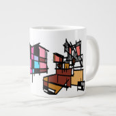 ブンニー春ハート ジャンボコーヒーマグカップ (正面右)