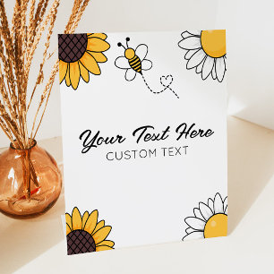 ブンブンいう音蜂蜜カスタム文字表パーティー標識 台座サイン