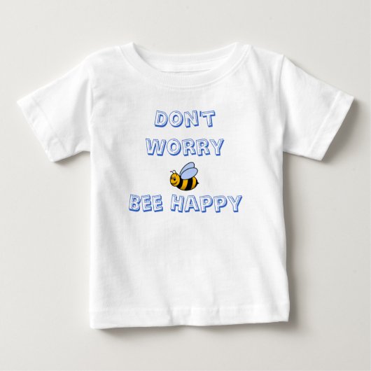 ブンブンいう音_bee、心配しないでハッピー ベビーTシャツ (正面)