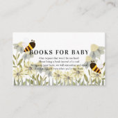 ブンブンいう音/Honey Bee Baby Shower Book Request エンクロージャーカード (正面)