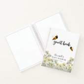 ブンブンいう音/Honey Bee Baby Shower White Guest Book ノートブック (内部)