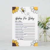 ブンブンいう音Honey BeeがBaby Showerの活動を望む 便箋 (スタンド正面)