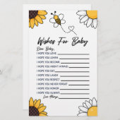 ブンブンいう音Honey BeeがBaby Showerの活動を望む 便箋 (正面/裏面)